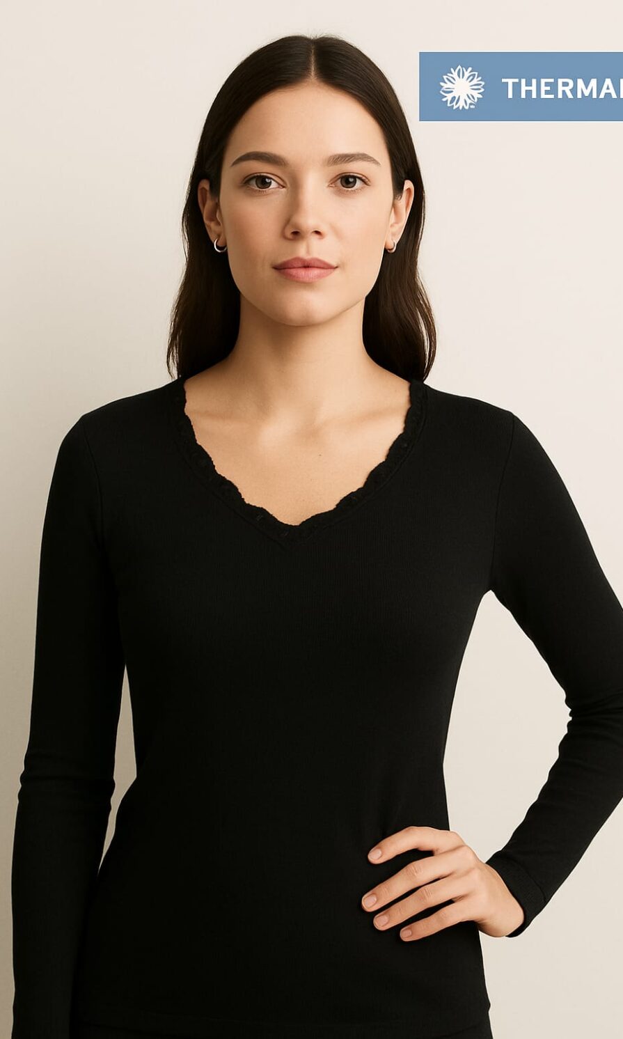 Camiseta térmica encaje